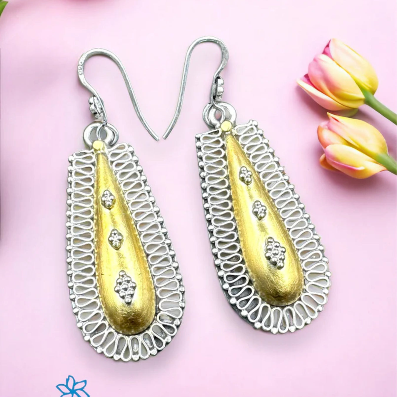 Dvidha- Chic Two Tone Silver Jewellery