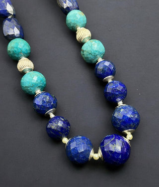 The Royal Blues Lapis & Turquoise Silver Gemstone Necklace