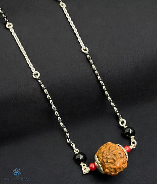 The Suvesa Silver Rudraksha Mangalsutra Necklace