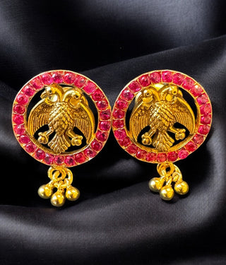 The Lakshanya Silver Gandaberunda Kemp Necklace & Earrings