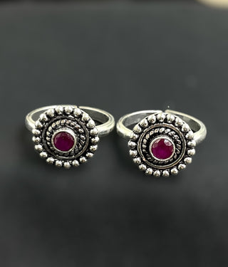 The Parna Gemstone Silver Toe-Rings