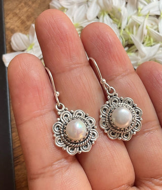 The Shwet Silver Gemstone Earrings