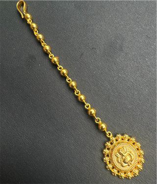 The Haridra Silver Maang Tikka