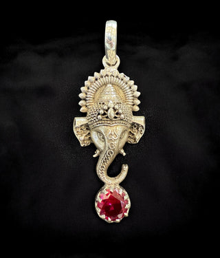 The Vinayaka Silver Ganesha Pendant (Oxidised)