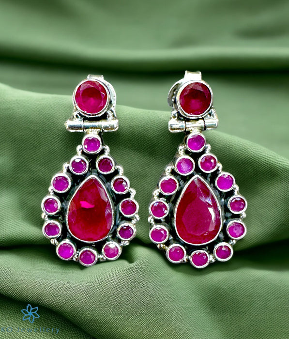 The Adya Silver Gemstone Earrings