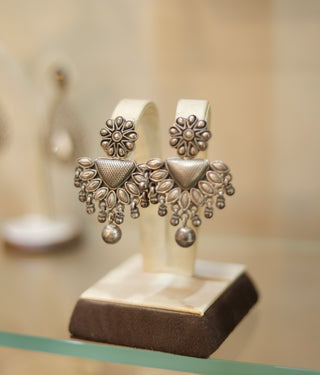 The Aradhya Silver Earrings