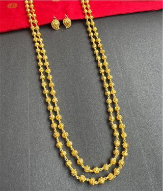 The Classic Mohanmala Silver Beads 2 Layer Chain