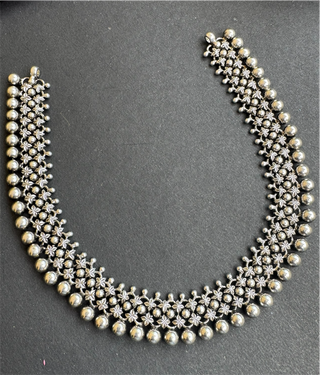 The Samanvaya Antique Silver Necklace (Oxidised)