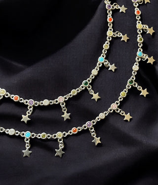 The Wishing Stars Silver Anklets