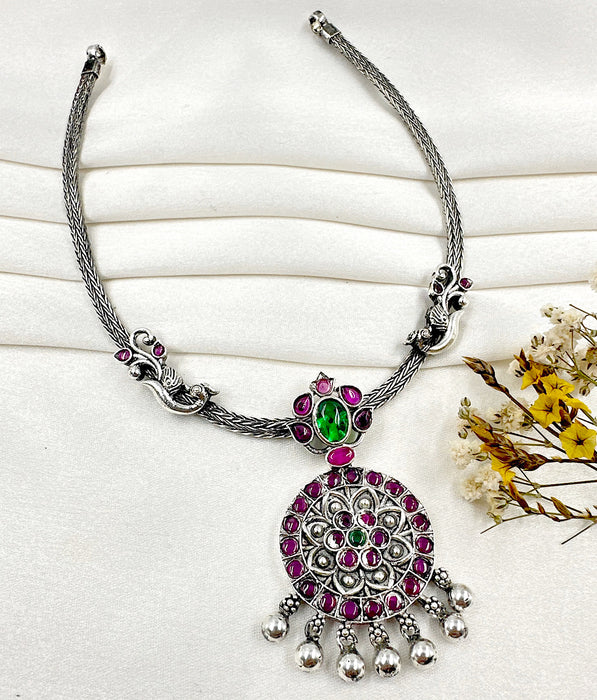The Shaya Silver Kemp Necklace (Oxidised)