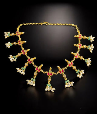 The Ridha Silver Kundan-Jadau Necklace