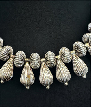 The Oorja Silver Beads Necklace