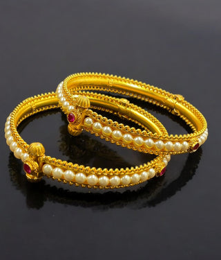 The Pratham Silver Pearl Tode Bracelet -Single (Size /2.2/2.4/2.6/2.8)