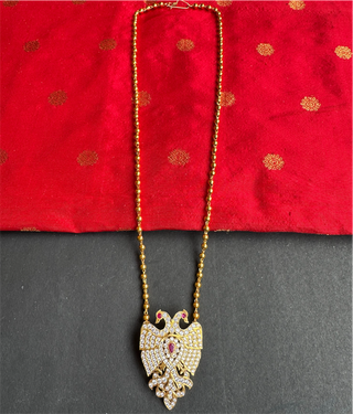 The Aishvi Silver Gandberunda Necklace