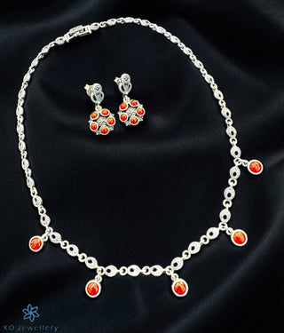 The Lucy Silver Marcasite Necklace & Earrings