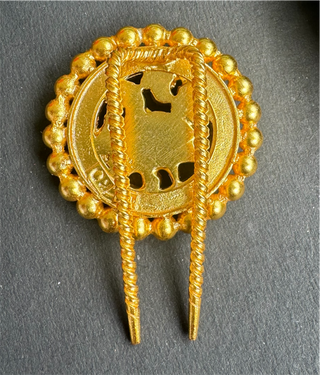 The Sikhi Silver Peacock Kundan Jadau Bridal Hair Pin