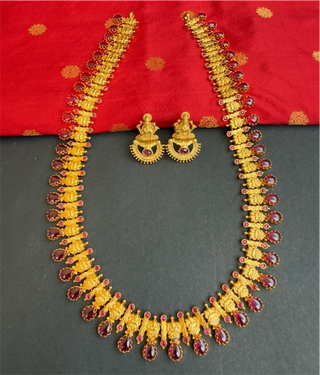 The Subhadra Silver Kemp Lakshmi Necklace & Earrings