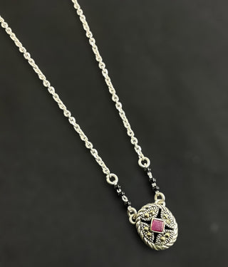 The Zooni Silver Mangalsutra Necklace