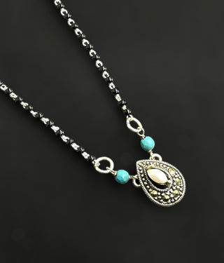 The Rudhira Silver Mangalsutra Necklace