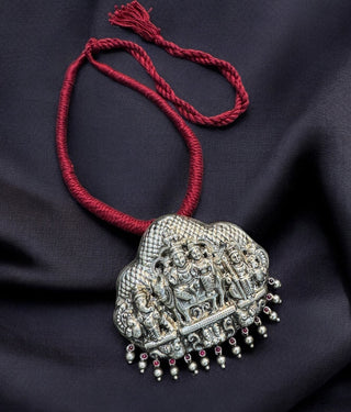 The Sharva Silver Deity Necklace