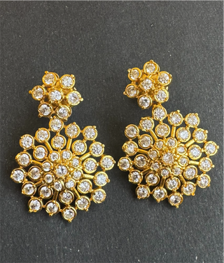 The Isharya Solitaire Diamond Silver Earrings