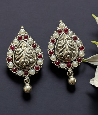 The Mandara Silver Nakshi Earstuds