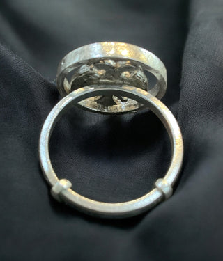 The Virat Silver Gandaberunda Adjustable Finger Ring