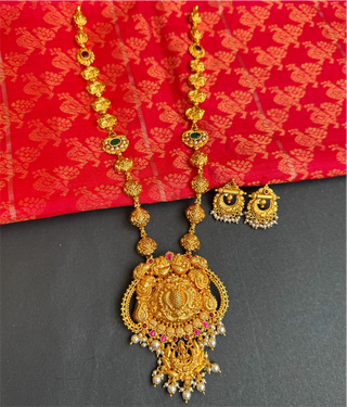 The gandavirya Silver Gandaberunda Necklace & Earrings