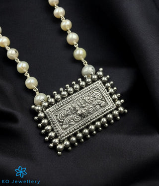 The Ugra Kirtimukha Silver Heritage Nakkasi Necklace