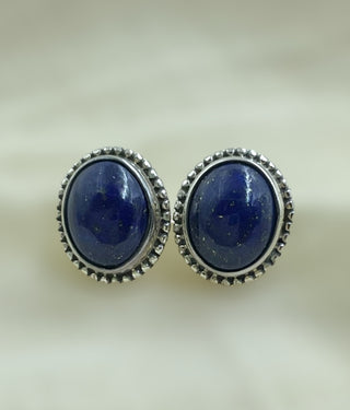 The Navya Silver Gemstone Earstuds