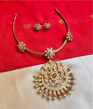 The Aneesha Silver Closed-setting Stone Necklace