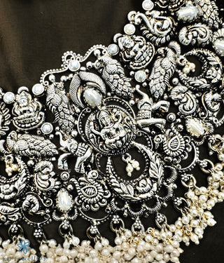 The Sadhika Silver Lakshmi Choker Necklace