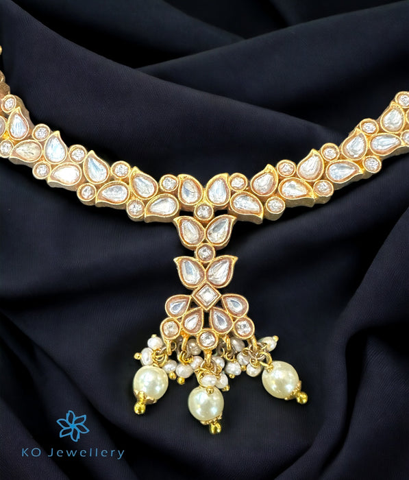 The Avni Silver Pearl Necklace Set