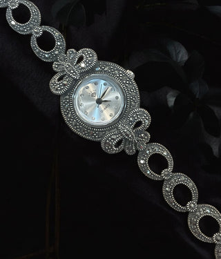 The Chic 925 Silver Marcasite Watch