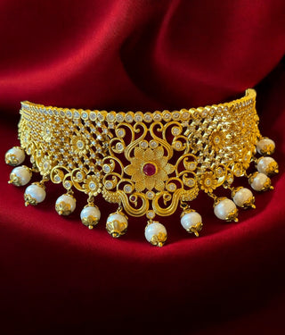 The Ramyaka Silver Bridal Choker Necklace