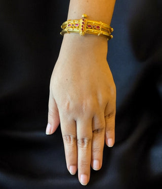 The Madhana Silver Coorgi 2 layer Bracelet-Single (Size 2.2/2.4/2.6/2.8)