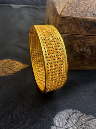 The Mridula Silver Filigree Bangle- Single (Size/2.2/ 2.4/2.6/2.8)