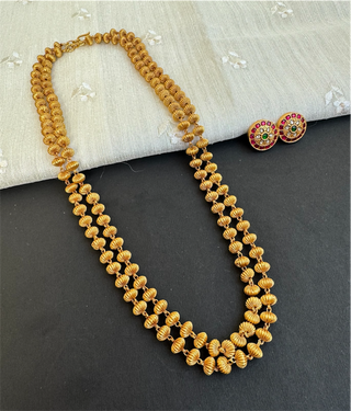 The Vatsala Silver 2 Layer Jomale Chain & Earrings