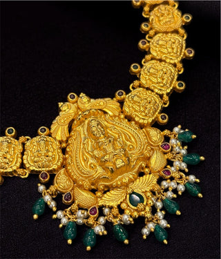 The Suprabha Silver Lakshmi Nakshi Necklace & Earrings