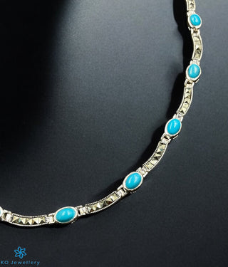 The Blue Legacy Luxe Silver Marcasite Necklace