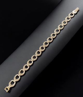 The Elegante Oval Silver Marcasite Bracelet