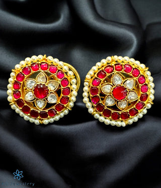 The Pragya Silver Polki Ear-Stud