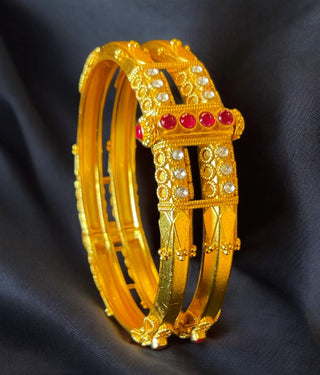 The Kumud Silver Polki Coorgi Bracelet-Single (Two layers Size /2.2/2.4/2.6/2.8)