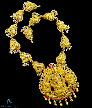 The Vrata Silver Lakshmi Nakkasi Necklace