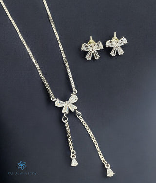 The Butterfly Sparkle Silver Necklace & Earrings