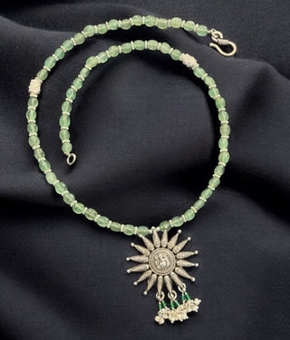 The Gaurik Silver Onyx Necklace