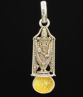 The Madhava Silver Venkateshwara Pendant (Oxidised)