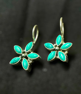 The Vinaya Silver Gemstone Earrings (Turquoise)