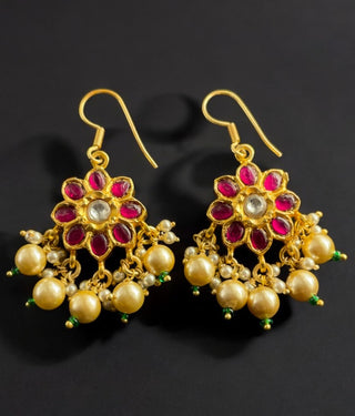 The Zoya Reversible Silver Kundan Earrings