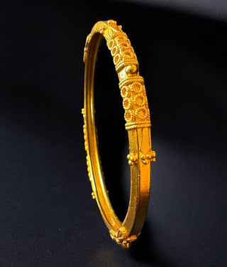 The Kumud Plain Silver Coorgi Bangle-Single (Size 2.2/2.4/2.6/2.8 )